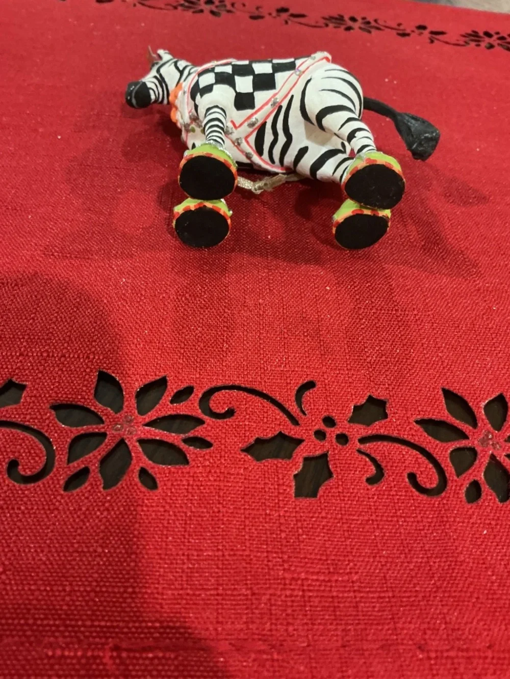 MacKenzie Childs Zeke Zebra Christmas Ornament NWT - Picture 5 of 9